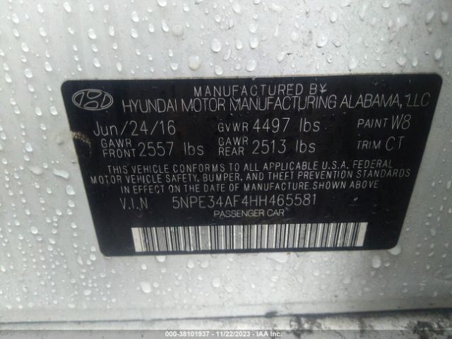 Photo 8 VIN: 5NPE34AF4HH465581 - HYUNDAI SONATA 