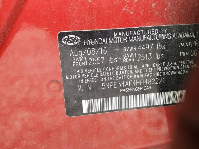 Photo 9 VIN: 5NPE34AF4HH482221 - HYUNDAI SONATA SPO 