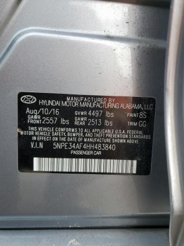 Photo 11 VIN: 5NPE34AF4HH483840 - HYUNDAI SONATA SPO 