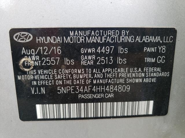 Photo 9 VIN: 5NPE34AF4HH484809 - HYUNDAI SONATA SPO 