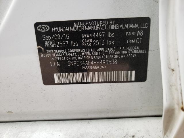 Photo 9 VIN: 5NPE34AF4HH496538 - HYUNDAI SONATA SPO 