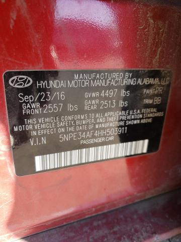 Photo 11 VIN: 5NPE34AF4HH503911 - HYUNDAI SONATA SPO 