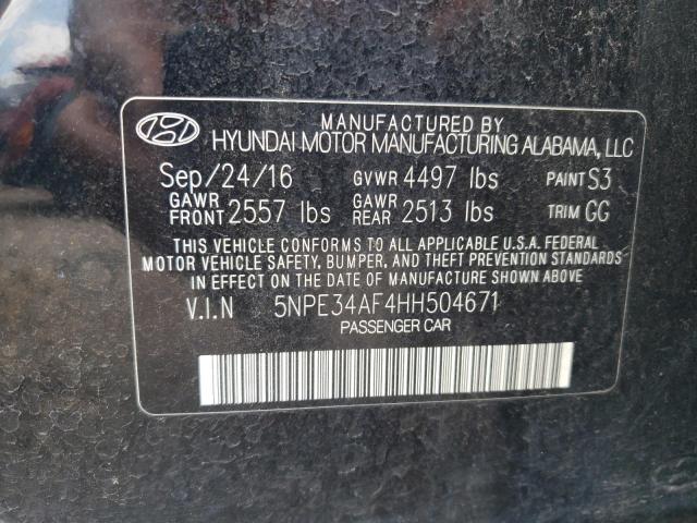 Photo 11 VIN: 5NPE34AF4HH504671 - HYUNDAI SONATA 