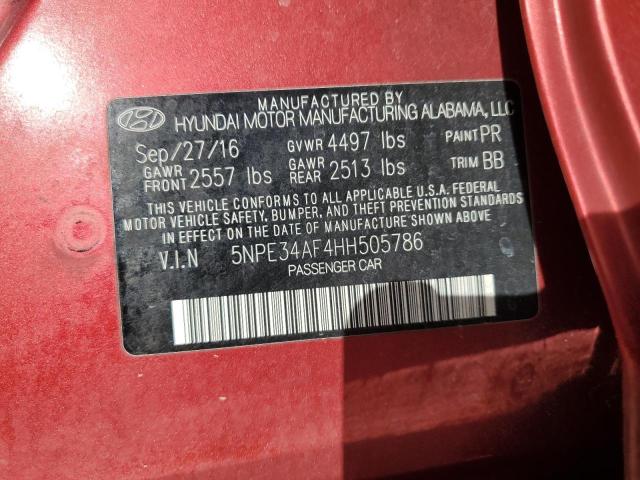 Photo 11 VIN: 5NPE34AF4HH505786 - HYUNDAI SONATA SPO 