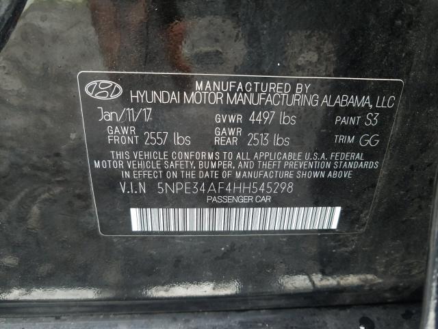 Photo 9 VIN: 5NPE34AF4HH545298 - HYUNDAI SONATA SPO 