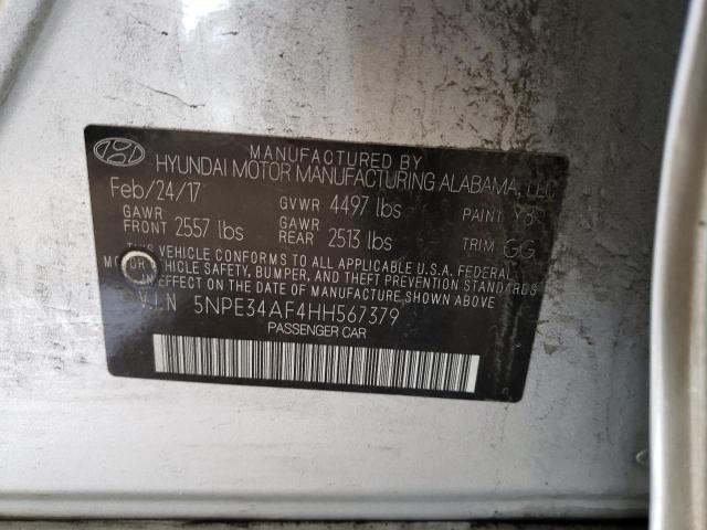 Photo 9 VIN: 5NPE34AF4HH567379 - HYUNDAI SONATA SPO 