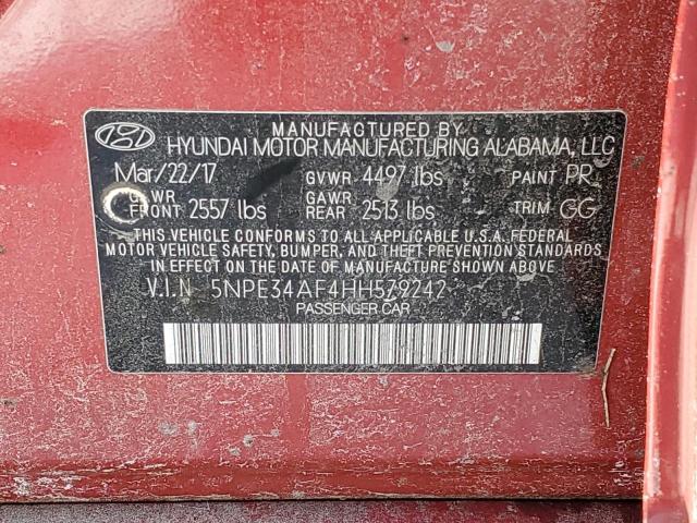 Photo 11 VIN: 5NPE34AF4HH579242 - HYUNDAI SONATA SPO 