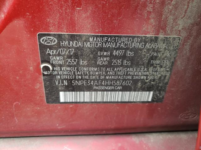 Photo 9 VIN: 5NPE34AF4HH587602 - HYUNDAI SONATA SPO 