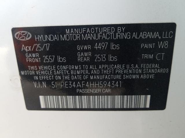 Photo 9 VIN: 5NPE34AF4HH594341 - HYUNDAI SONATA SPO 