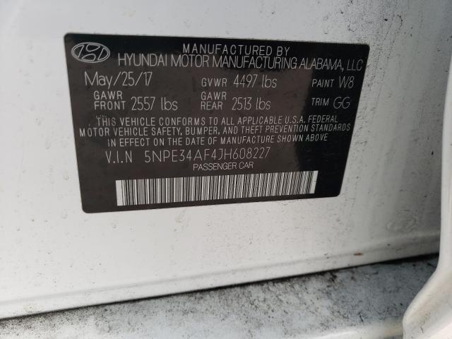 Photo 9 VIN: 5NPE34AF4JH608227 - HYUNDAI SONATA SPO 