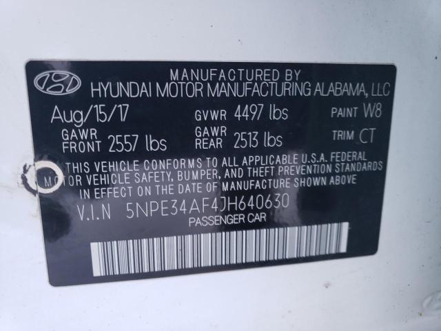 Photo 11 VIN: 5NPE34AF4JH640630 - HYUNDAI SONATA 