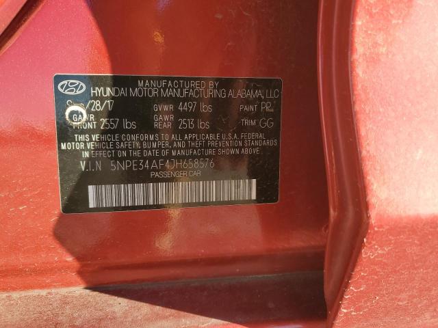 Photo 11 VIN: 5NPE34AF4JH658576 - HYUNDAI SONATA SPO 