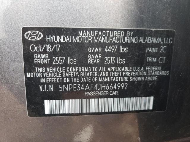 Photo 11 VIN: 5NPE34AF4JH664992 - HYUNDAI SONATA SPO 