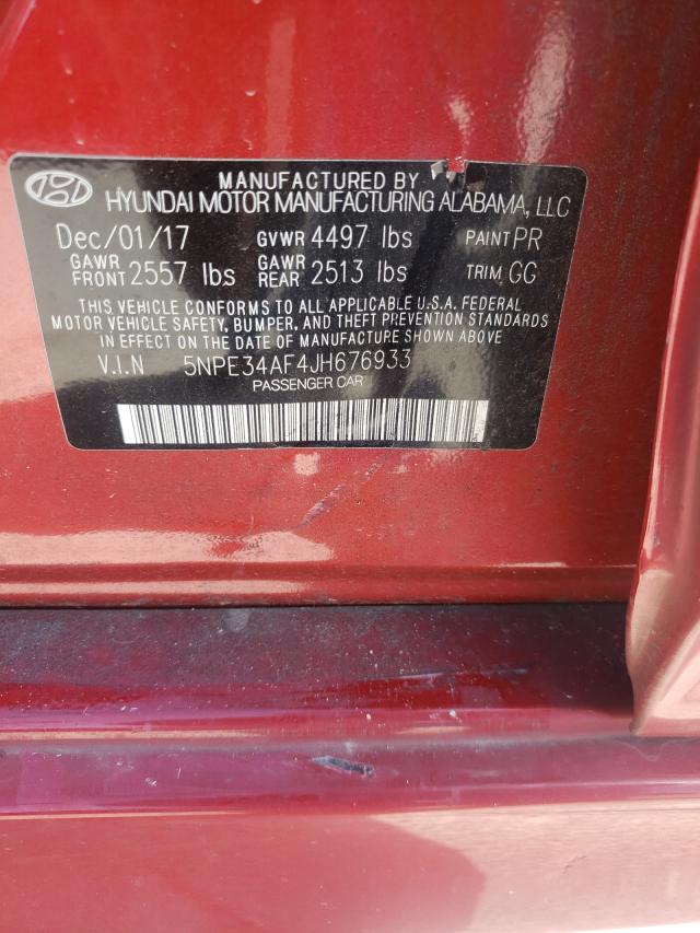 Photo 9 VIN: 5NPE34AF4JH676933 - HYUNDAI SONATA SPO 