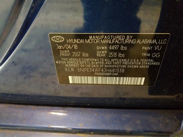 Photo 9 VIN: 5NPE34AF4JH681338 - HYUNDAI SONATA 