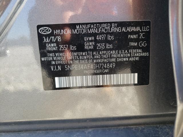 Photo 9 VIN: 5NPE34AF4JH724849 - HYUNDAI SONATA SPO 