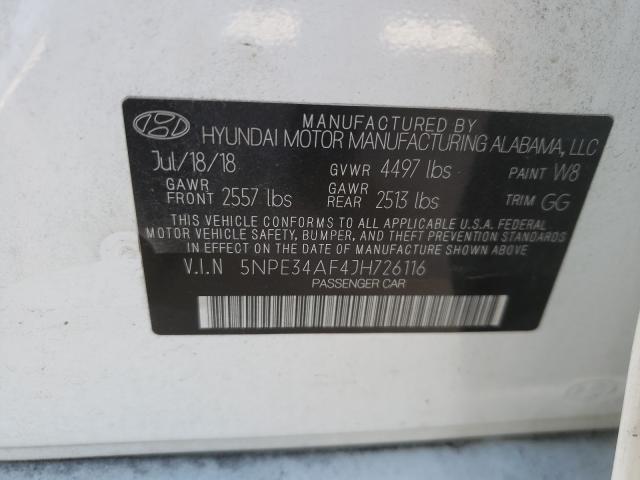 Photo 9 VIN: 5NPE34AF4JH726116 - HYUNDAI SONATA SPO 