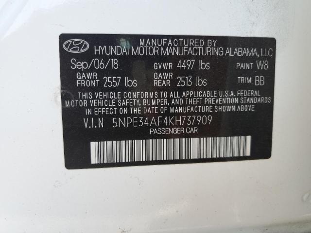 Photo 12 VIN: 5NPE34AF4KH737909 - HYUNDAI SONATA LIM 