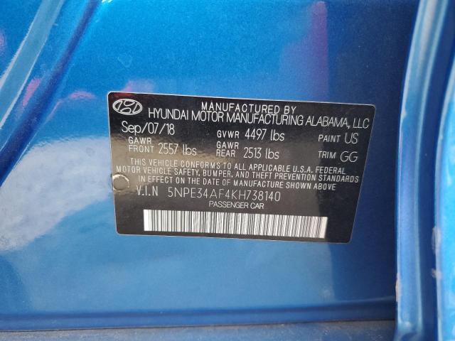 Photo 11 VIN: 5NPE34AF4KH738140 - HYUNDAI SONATA LIM 