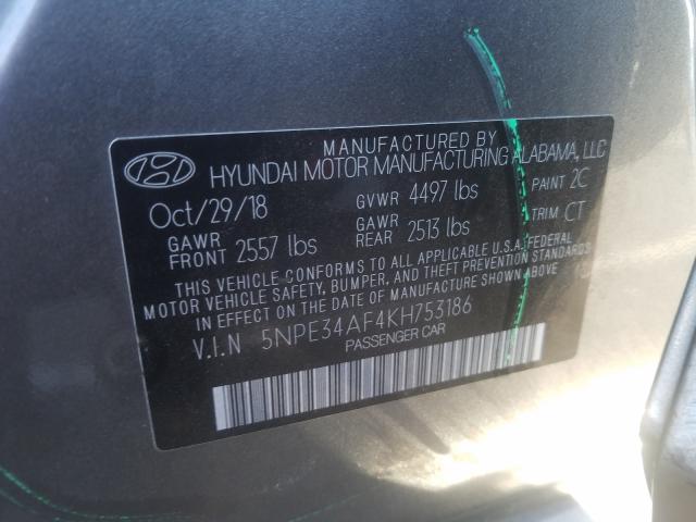 Photo 9 VIN: 5NPE34AF4KH753186 - HYUNDAI SONATA LIM 