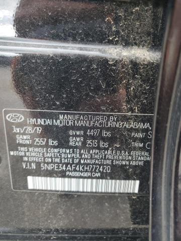 Photo 11 VIN: 5NPE34AF4KH772420 - HYUNDAI SONATA 