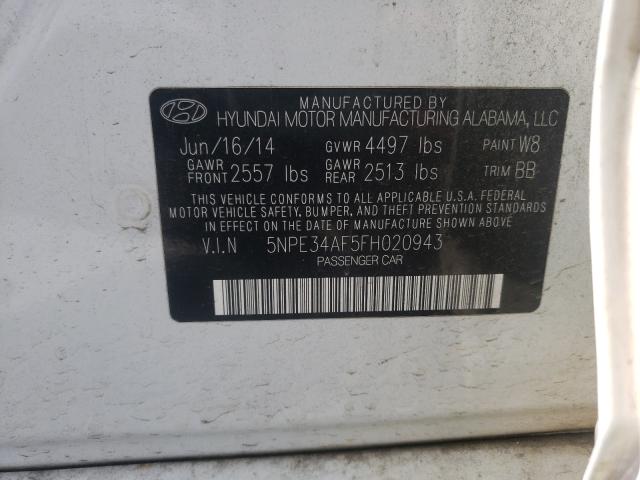 Photo 9 VIN: 5NPE34AF5FH020943 - HYUNDAI SONATA SPO 