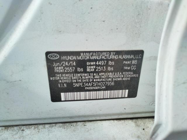 Photo 11 VIN: 5NPE34AF5FH027956 - HYUNDAI SONATA SPO 