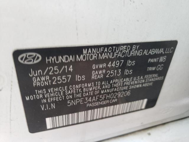 Photo 9 VIN: 5NPE34AF5FH029206 - HYUNDAI SONATA SPO 