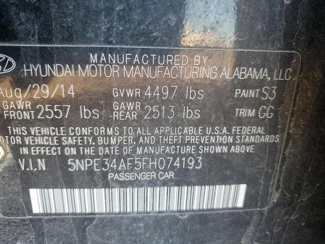 Photo 12 VIN: 5NPE34AF5FH074193 - HYUNDAI SONATA 