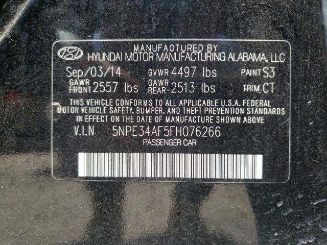 Photo 9 VIN: 5NPE34AF5FH076266 - HYUNDAI SONATA SPO 