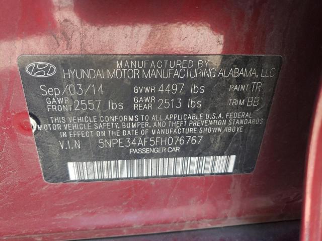 Photo 9 VIN: 5NPE34AF5FH076767 - HYUNDAI SONATA SPO 