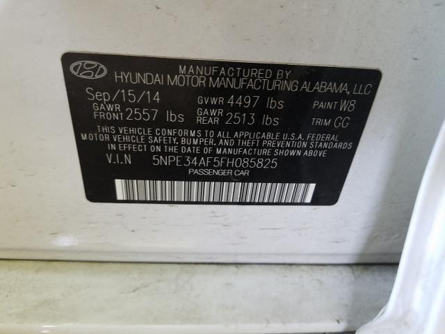 Photo 9 VIN: 5NPE34AF5FH085825 - HYUNDAI SONATA SPO 