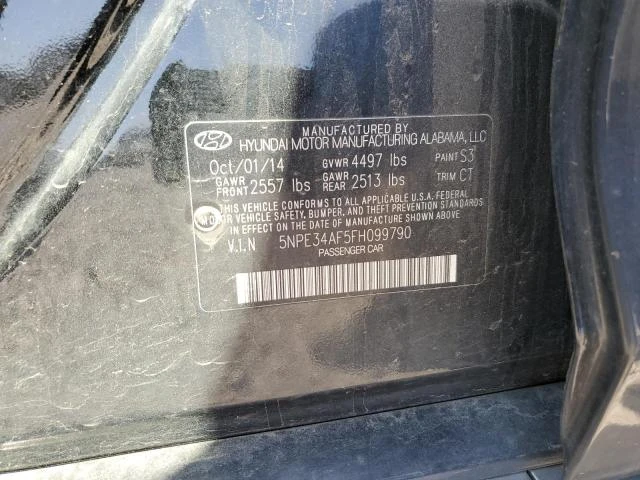 Photo 11 VIN: 5NPE34AF5FH099790 - HYUNDAI SONATA SPO 