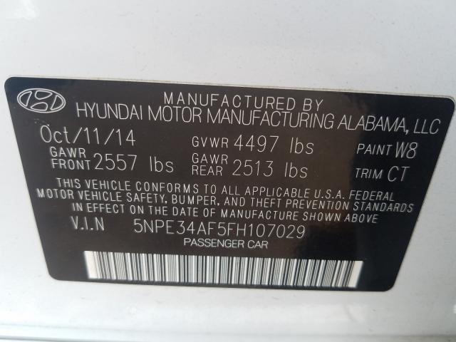 Photo 9 VIN: 5NPE34AF5FH107029 - HYUNDAI SONATA SPO 