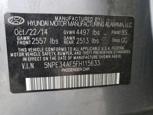 Photo 9 VIN: 5NPE34AF5FH115633 - HYUNDAI SONATA SPO 