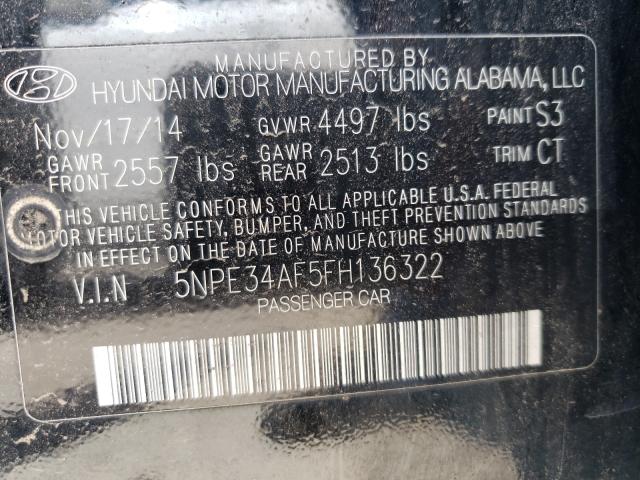 Photo 9 VIN: 5NPE34AF5FH136322 - HYUNDAI SONATA SPO 