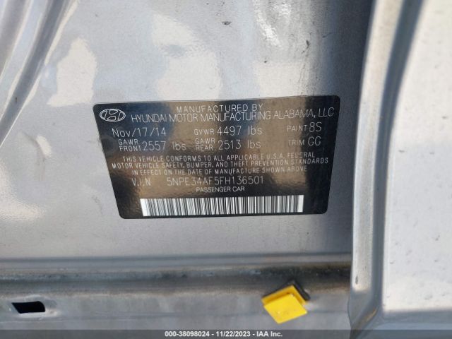 Photo 8 VIN: 5NPE34AF5FH136501 - HYUNDAI SONATA 