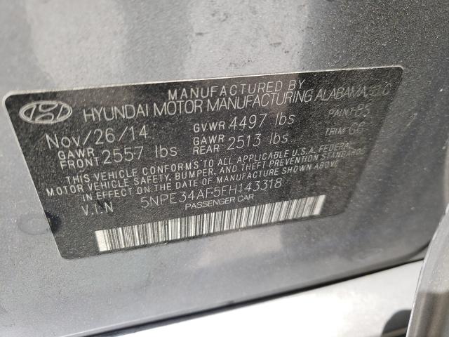 Photo 9 VIN: 5NPE34AF5FH143318 - HYUNDAI SONATA SPO 