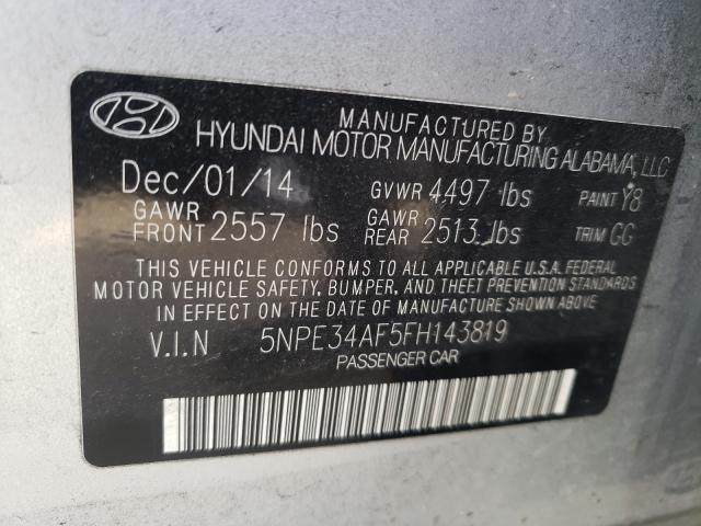 Photo 9 VIN: 5NPE34AF5FH143819 - HYUNDAI SONATA SPO 