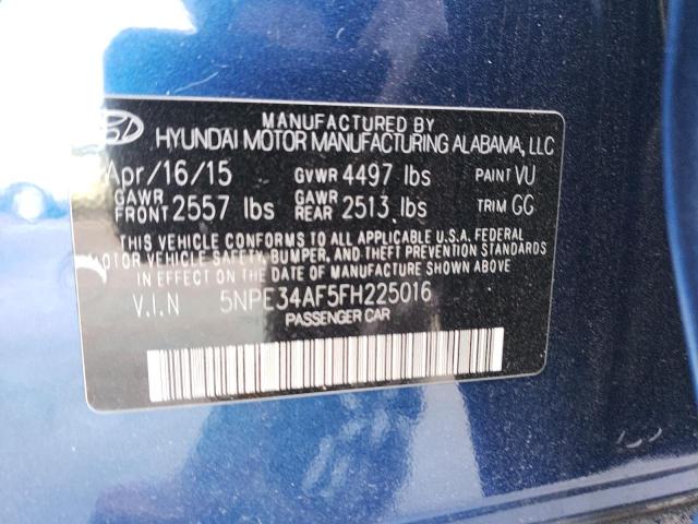 Photo 11 VIN: 5NPE34AF5FH225016 - HYUNDAI SONATA 