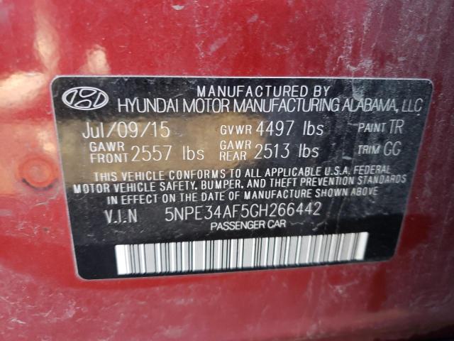 Photo 9 VIN: 5NPE34AF5GH266442 - HYUNDAI SONATA SPO 