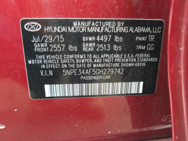 Photo 9 VIN: 5NPE34AF5GH279742 - HYUNDAI SONATA SPO 