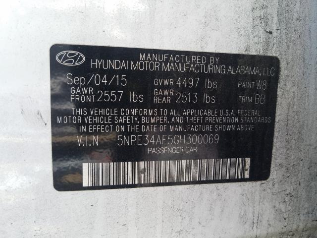 Photo 9 VIN: 5NPE34AF5GH300069 - HYUNDAI SONATA SPO 