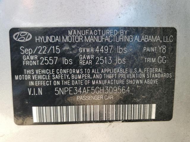 Photo 12 VIN: 5NPE34AF5GH309564 - HYUNDAI SONATA SPO 