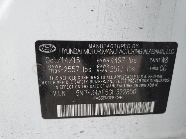 Photo 11 VIN: 5NPE34AF5GH322850 - HYUNDAI SONATA SPO 