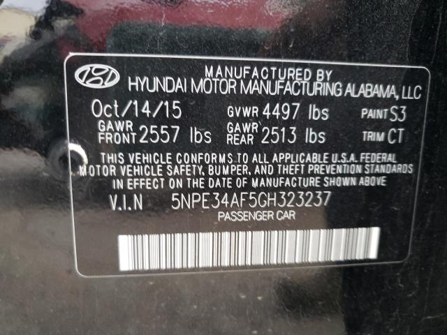 Photo 9 VIN: 5NPE34AF5GH323237 - HYUNDAI SONATA 