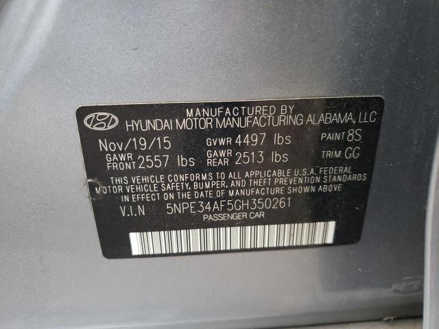 Photo 11 VIN: 5NPE34AF5GH350261 - HYUNDAI SONATA SPO 