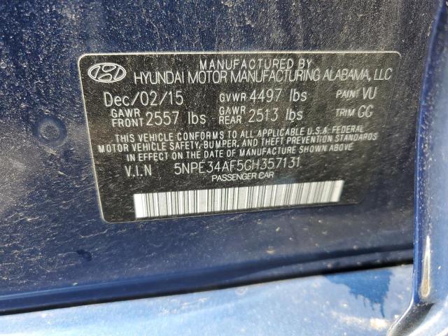 Photo 11 VIN: 5NPE34AF5GH357131 - HYUNDAI SONATA 