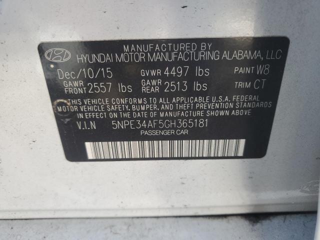 Photo 11 VIN: 5NPE34AF5GH365181 - HYUNDAI SONATA SPO 