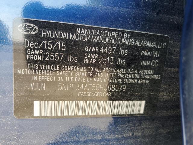 Photo 12 VIN: 5NPE34AF5GH368579 - HYUNDAI SONATA SPO 